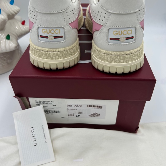 Women’s re-web leather sneakers, white and pink size 38.5 Italy - Picture 6 of 11